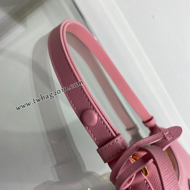 Prada專櫃新款hobo女士全皮腋下包 1BC204 普拉達十字紋牛皮單肩+斜挎+手提多功能女包 csp1023